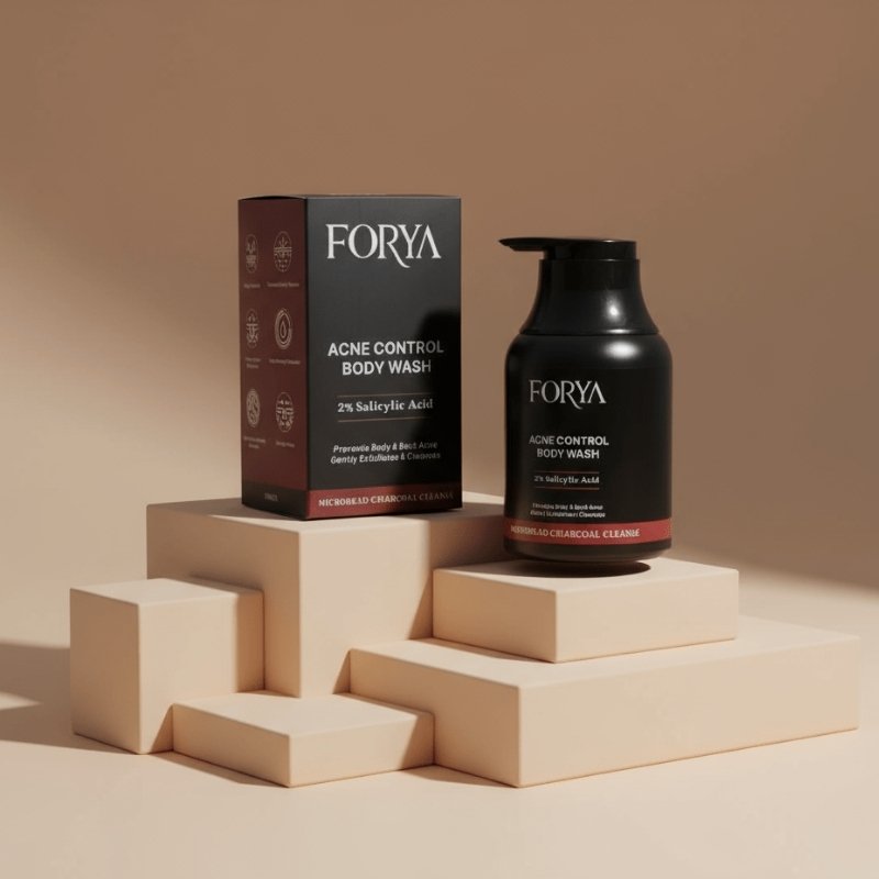 Acne Control Body Wash – 250ml Microbead Charcoal Cleanse