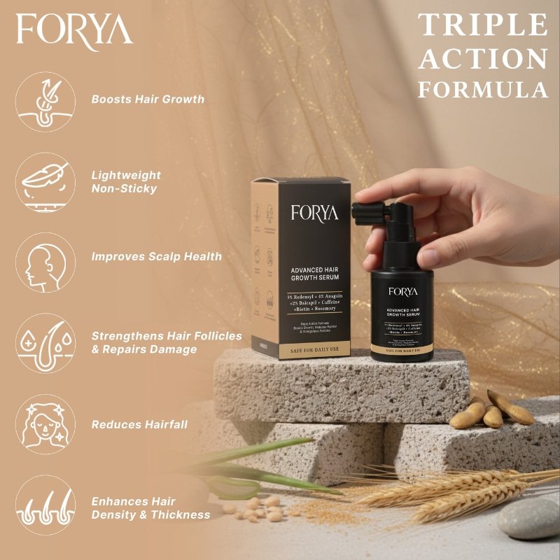 Advanced Hair Growth Serum – 30ml (Triple Action Formula) Boosts Growth, Reduces Hairfall & Strengthens Follicles