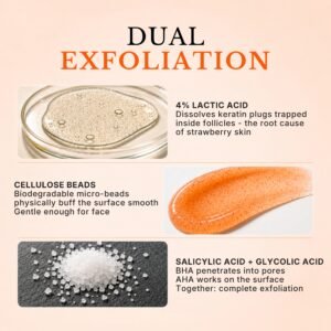 Forya Exfoliating Body Wash with AHA, BHA & Cellulose Beads – 250ml