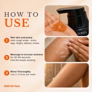 Forya Exfoliating Body Wash with AHA, BHA & Cellulose Beads – 250ml