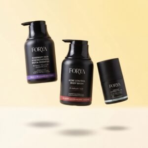 Forya Active Set | Post-Workout Shampoo, Acne Body Wash & FF Roll-On